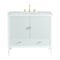 James Martin Vanities 36'' Vanity, Bright White w/ 3 CM Victorian Silver Quartz Top 485-V36-BW-3VSL - alternate 1